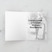 Thanksgiving zegening - Pelgrim paar Feestdagen Kaart (Binnen)