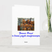 Thanksgiving zegening - Pelgrim paar Feestdagen Kaart (Achterkant)