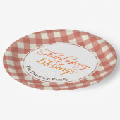 Thanksgiving zegeningen aangepaste familienaam din papieren bordje (Gekanteld)