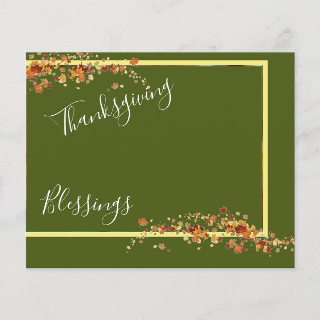 Thanksgiving Zegeningen achtergrond (Voorkant)