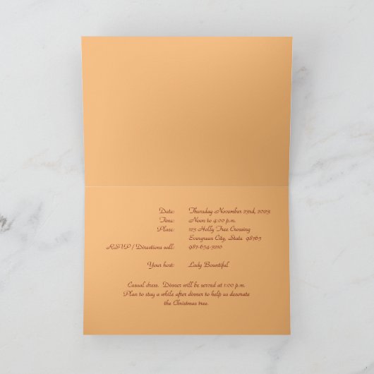 Thanksgiving Zegeningen Diner Uitnodiging (Binnen)