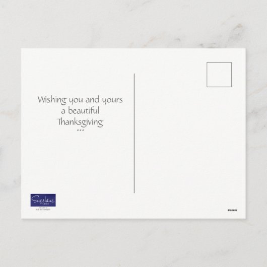 Thanksgiving zegeningen herfstbladeren en vogels feestdagenkaart (Achterkant)