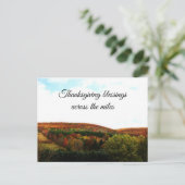 THANKSGIVING ZEGENINGEN OVER DE KILOMETERS FEESTDAGENKAART (Staand voorkant)