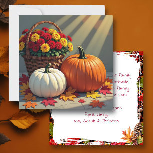 Thanksgiving zegeningen Pompoenen, mama's, Herfs Kaart