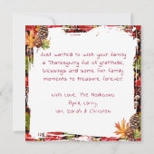 Thanksgiving zegeningen | Pompoenen, mama's, Herfs Kaart (Achterkant)