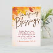 Thanksgiving zegeningen Wenskaart w / Bijbelvers Feestdagenkaart (Staand voorkant)
