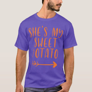 Thanksgiving Zij Is Mijn Zoete Aardappel Ik Yam Se T-shirt