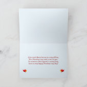 Thanksgiving zon en Herfst Feestdagen Kaart (Binnen)