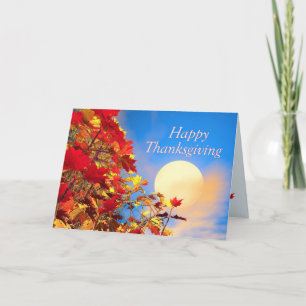 Thanksgiving zon en Herfst Feestdagen Kaart