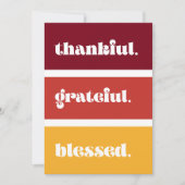 Thanksgiving zonder dank voor de grateful Blessed Feestdagenkaart (Voorkant)