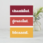 Thanksgiving zonder dank voor de grateful Blessed Feestdagenkaart (Staand voorkant)
