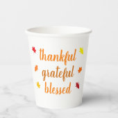 Thanksgiving zonder dank voor de grateful Blessed Papieren Bekers (Voorkant)