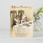  Thanksgiving zonder ruggengraat Feestdagenkaart (Staand voorkant)