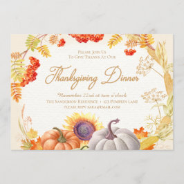 Thanksgiving zonnebloem - binneninrichting kaart