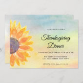 Thanksgiving Zonnebloem Kaart (Voorkant / Achterkant)