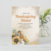 Thanksgiving Zonnebloemen Herfst herfst Kaart (Staand voorkant)