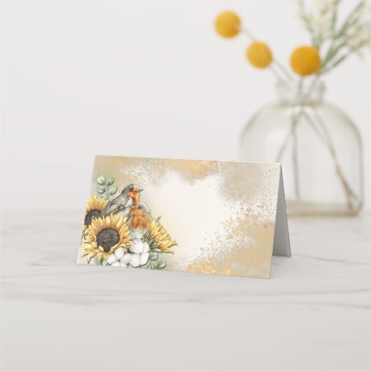 Thanksgiving Zonnebloemen Herfst herfst Plaatskaartje (Voorkant)
