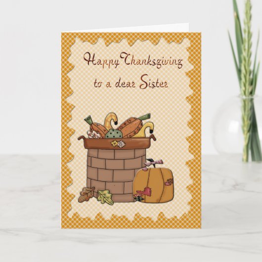 Thanksgiving zus feestdagen kaart (Voorkant)