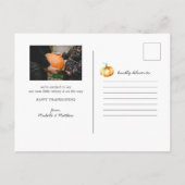Thanksgiving Zwangerschap Aankondiging Fotokaart Briefkaart (Achterkant)