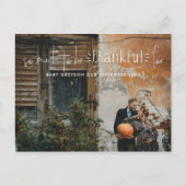 Thanksgiving Zwangerschap Aankondiging Fotokaart Briefkaart (Voorkant)