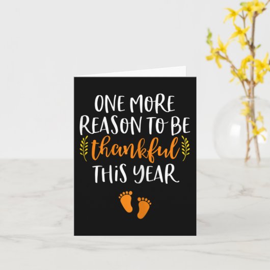 Thanksgiving Zwangerschap Aankondiging Herfst Baby (Gele Bloem)