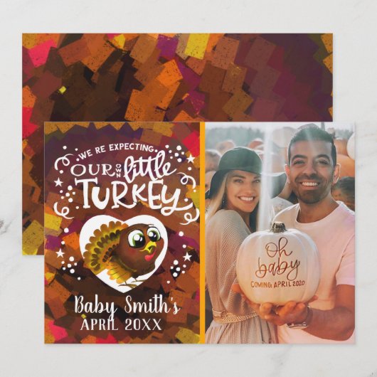 Thanksgiving Zwangerschap Kaart (Voorkant / Achterkant)