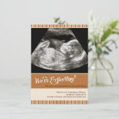 Thanksgiving Zwangerschap Ultrasound Aankondiging (Staand voorkant)