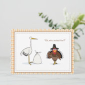 Thanksgiving Zwangerschapskaart Feestdagenkaart (Staand voorkant)