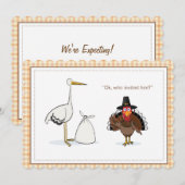 Thanksgiving Zwangerschapskaart Feestdagenkaart (Voorkant / Achterkant)