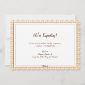 Thanksgiving Zwangerschapskaart Feestdagenkaart (Achterkant)