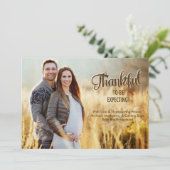 Thanksgiving Zwangerschapskaart Foto Feestdagenkaart (Staand voorkant)