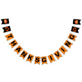 THANKSGIVING ZWART EN ORANJE BUNTGERVLAKKEN VLAGGETJES (Alle)