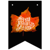 THANKSGIVING ZWART EN ORANJE BUNTGERVLAKKEN VLAGGETJES (Eerste vlag)