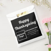 Thanksgiving zwarte achtergrondpapiertas voor bedr bedankzakje (Gezegeld)