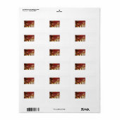 Thanksgiving zwarte katteFireplace Turkije Etiket (Full Sheet)