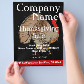 Thanksgiving - zwarte vrijdagbladbrochure flyer (Hand)