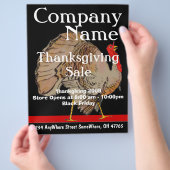 Thanksgiving - zwarte vrijdagbladbrochure flyer (Hand)