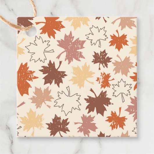 Thanksgivingen dag ontwerp, herfst natuurlijke bla bedankjes labels (Voorkant)