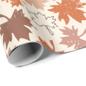 Thanksgivingen dag ontwerp, herfst natuurlijke bla cadeaupapier (Rol Hoek)