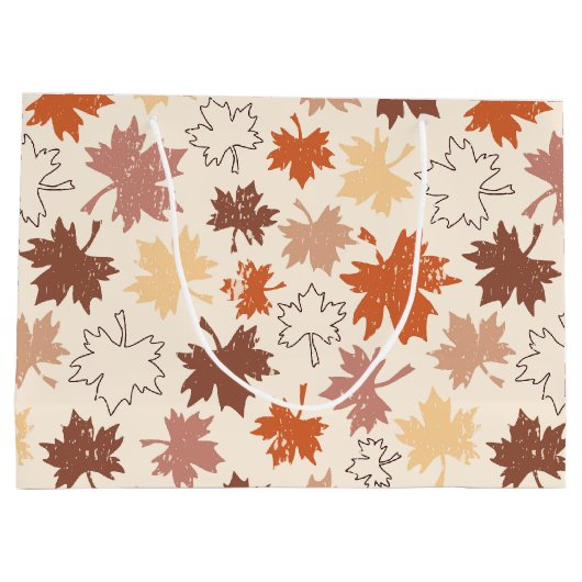 Thanksgivingen dag ontwerp, herfst natuurlijke bla groot cadeauzakje (Achterkant)