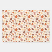 Thanksgivingen dag ontwerp, herfst natuurlijke bla inpakpapier vel (Voorkant 3)