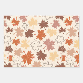 Thanksgivingen dag ontwerp, herfst natuurlijke bla inpakpapier vel