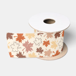 Thanksgivingen dag ontwerp, herfst natuurlijke bla satijnen lint