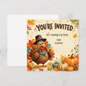Thanksgivingfeest uitnodiging (Voorkant / Achterkant)