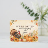 Thanksgivingfeest uitnodiging (Staand voorkant)
