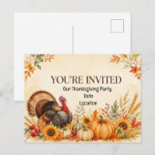 Thanksgivingfeest uitnodiging (Voorkant / Achterkant)