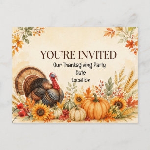 Thanksgivingfeest uitnodiging