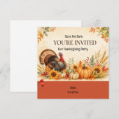 Thanksgivingfeest uitnodiging (Voorkant / Achterkant)