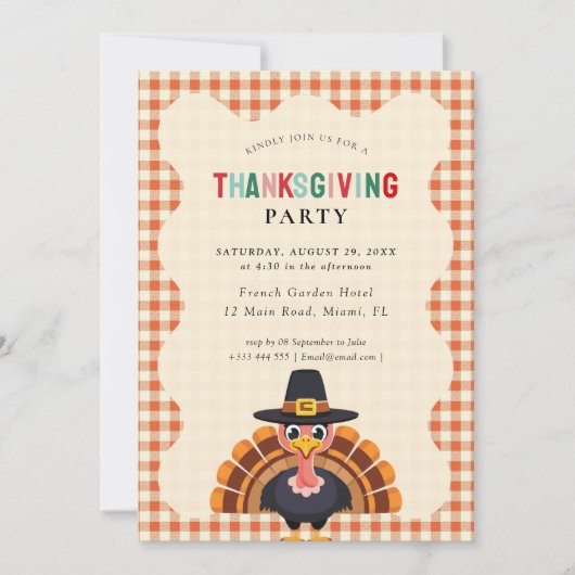 Thanksgivingfeest Uitnodiging (Voorkant)
