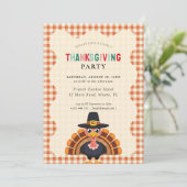 Thanksgivingfeest Uitnodiging (Staand voorkant)